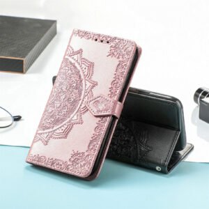 Applicable to iPhone15 phone case Apple 15Pro clamshell embossed stand XS leather case