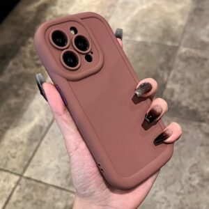 Sand pink all-inclusive lens for Apple 14 phone case iphone14pro New 14pro plus goddess temperament
